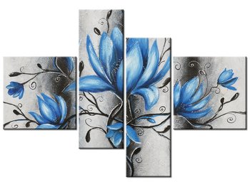 Obraz Bukiet turkusowych magnolii, 4 elementy, 130x90 cm - Oobrazy