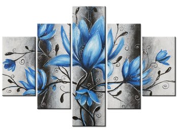 Obraz Bukiet turkusowych magnolii, 5 elementów, 100x70 cm - Oobrazy