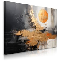 Obraz Canvas Do Salonu Sypialni Abstrakcyjny Wzór Złoto Styl Glamour 120cm x 80cm
