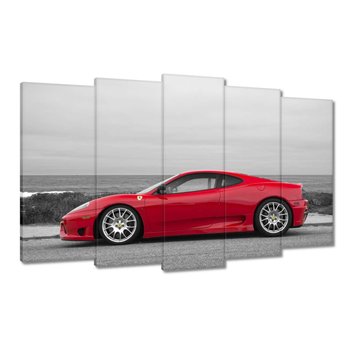 Obraz Czerwone Ferrari na plaży, 100x60cm - ZeSmakiem