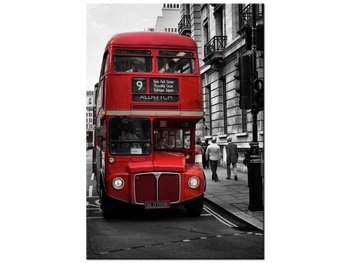 Obraz Czerwony autobus piętrowy, 70x100 cm - Oobrazy