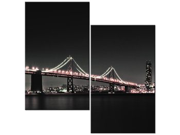 Obraz Czerwony most w San Francisco - Tanel Teemusk, 2 elementy, 60x60 cm - Oobrazy