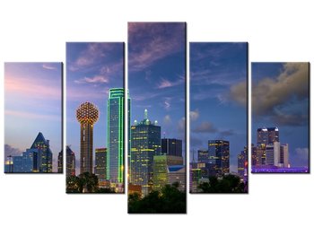 Obraz Dallas City, 5 elementów, 100x63 cm - Oobrazy
