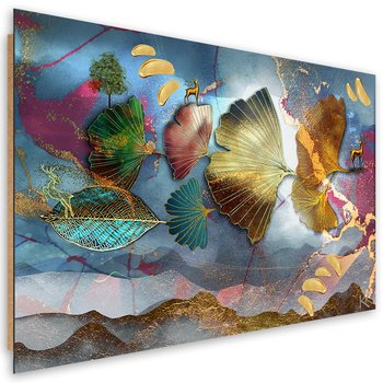 Obraz Deco Panel, Kolorowe liście abstrakcja (Rozmiar 120x80) - Feeby