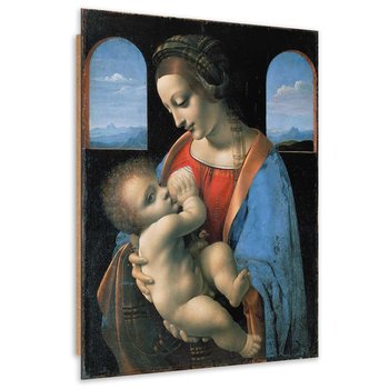 Obraz Deco Panel, Madonna Litta - Da Vinci reprodukcja (Rozmiar 80x120) - Feeby