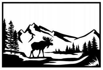 Obraz Dekoracja Ścienna Pejzaż Góry - Łoś B119 - Inny producent