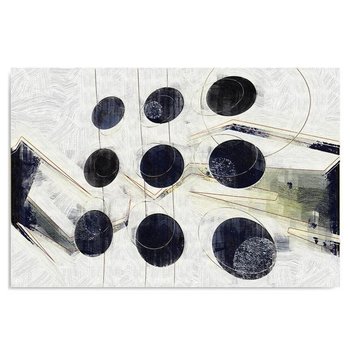 Obraz dekoracyjny FEEBY, Abstrakcja czarno białe kule 80x60 - Caro