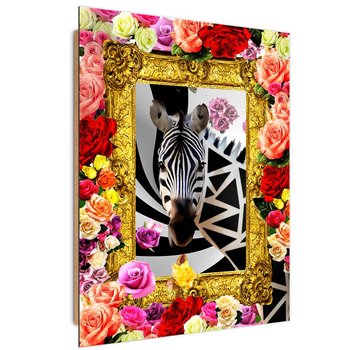 Obraz dekoracyjny FEEBY, Abstrakcja Kwiaty Zebra 70x100 - Feeby