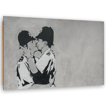 Obraz dekoracyjny FEEBY, Banksy Kissing Coppers 60x40 - Feeby