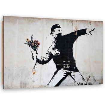 Obraz dekoracyjny FEEBY, Banksy Mural Street Art 40x30 - Feeby