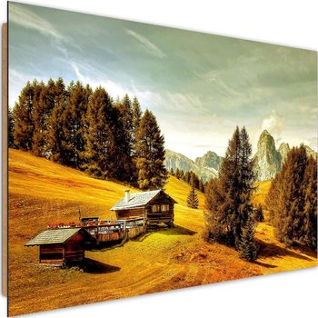 Obraz dekoracyjny FEEBY, Domek w górach widok 60x40 - Caro