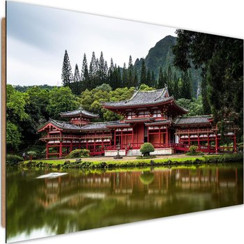 Obraz dekoracyjny FEEBY, Japonia Świątynia Ogród 90x60 - Caro