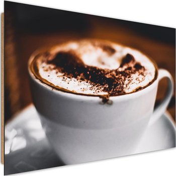 Obraz dekoracyjny FEEBY, Kawa Latte Filiżanka brązowy 60x40 - Caro