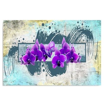 Obraz dekoracyjny FEEBY, Orchidea Fioletowy Kwiat 120x80 - Caro