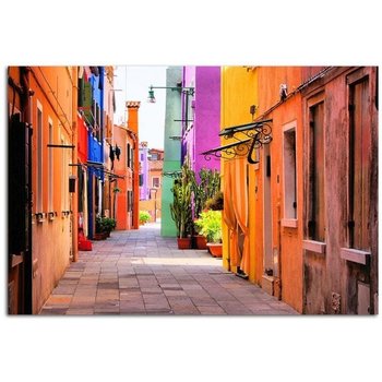 Obraz dekoracyjny FEEBY, Toskania Uliczki Kolorowy 80x60 - Caro