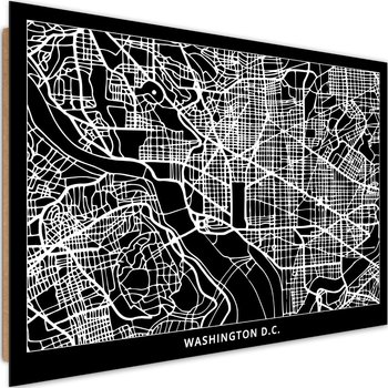 Obraz dekoracyjny FEEBY, Waszyngton Plan Miasta 60x40 - Caro