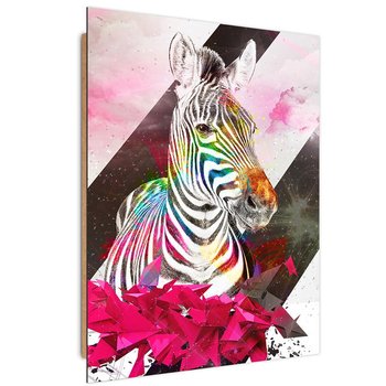 Obraz dekoracyjny FEEBY, Zebra Abstrakcja Kolorowy 60x80 - Feeby