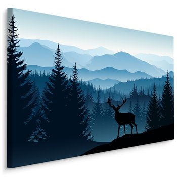 Obraz Do Salonu Jeleń Góry KRAJOBRAZ Widok Przyroda Drzewa 70cm x 50cm - Muralo