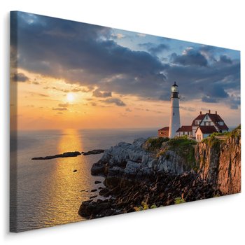 Obraz Do Salonu LATARNIA MORSKA Pejzaż 3D Morze Natura 120cm x 80cm - Muralo