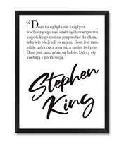 Obraz do salonu o domu z cytatem Stephen King 32x42 cm