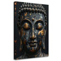 Obraz do salonu sypialni biura, Czarny Posąg Buddy Zen Spa Orient 20x30