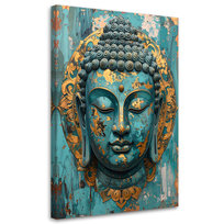 Obraz do salonu sypialni biura loftu, Turkusowy Budda Zen Spa Orient 80x120