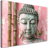 Obraz do salonu sypialni biura, Różowy Budda Zen Spa Bambus 45x30