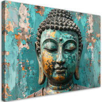 Obraz do salonu sypialni biura, Turkusowy Budda Medytacja Zen Spa 120x80