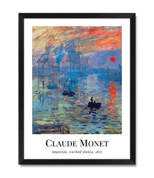 Obraz do sypialni na ścianę reprodukcja Impresja wschód słońca Claude Monet - iWALL studio