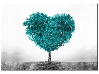 Obraz, Drzewko miłości w turkusie, 100x70 cm - Oobrazy