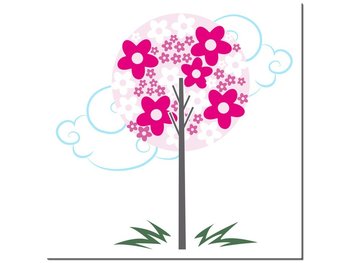 Obraz Drzewo z kwiatami, 30x30 cm - Oobrazy
