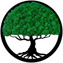 Obraz Drzewo Życia Ciemny Mech Chrobotek 30Cm