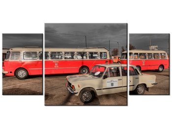 Obraz Duży Fiat, 3 elementy, 80x40 cm - Oobrazy