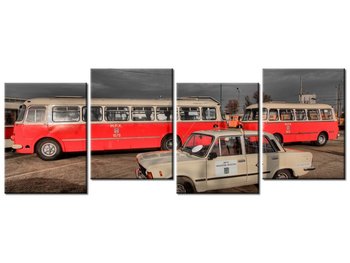 Obraz Duży Fiat, 4 elementy, 120x45 cm - Oobrazy