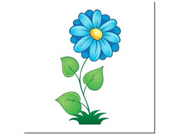 Obraz Duży niebieski kwiat, 40x40 cm - Oobrazy