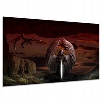 Obraz FANTASY 8 rycerz smok anioł sypialni 120x80