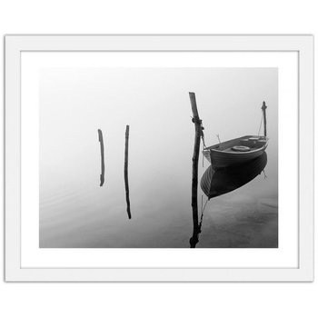 Obraz FEEBY Łódka na spokojnej wodzie, 50x40 cm - Feeby