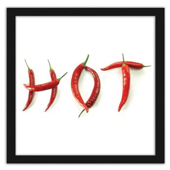 Obraz FEEBY Napis hot z papryczek chili, 70x70 cm - Feeby