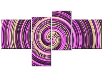 Obraz Fioletowa głębia, 4 elementy, 100x55 cm - Oobrazy
