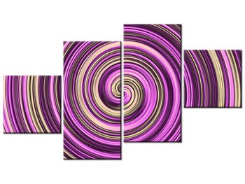 Obraz Fioletowa głębia, 4 elementy, 160x90 cm - Oobrazy