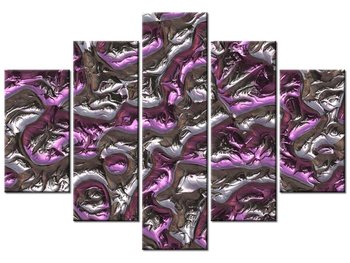 Obraz, Fioletowa lawa, 5 elementów, 150x105 cm - Oobrazy