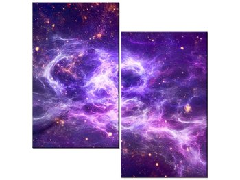 Obraz Fioletowa mgławica, 2 elementy, 60x60 cm - Oobrazy