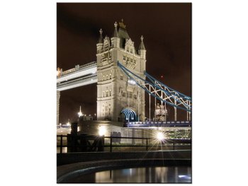 Obraz Fontanna przy Tower Bridge, 30x40 cm - Oobrazy