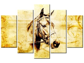 Obraz Głowa konia, 5 elementów, 150x100 cm - Oobrazy