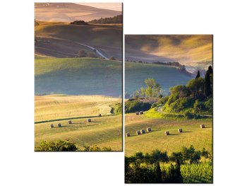 Obraz Gospodarstwo w Toskanii, 2 elementy, 60x60 cm - Oobrazy