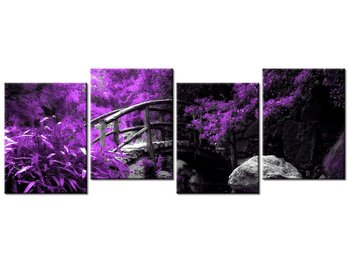 Obraz Japoński Ogród, 4 elementy, 120x45 cm - Oobrazy