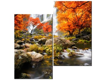 Obraz Jesienny wodospad, 2 elementy, 60x60 cm - Oobrazy