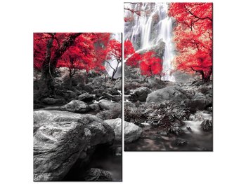 Obraz, Jesienny wodospad, 2 elementy, 60x60 cm - Oobrazy