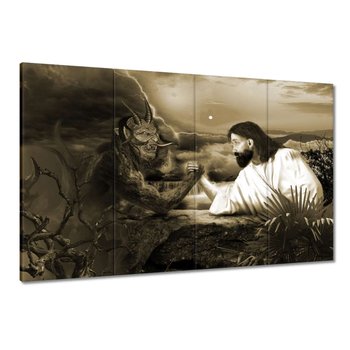 Obraz Jezus Diabeł Siłowanie, 120x80cm - ZeSmakiem