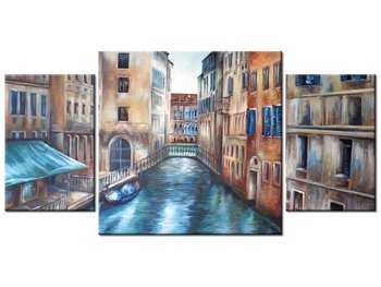 Obraz Kamieniczki w Wenecji, 3 elementy, 80x40 cm - Oobrazy